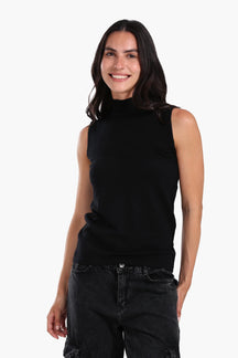 High Neck Sleeveless Pullover