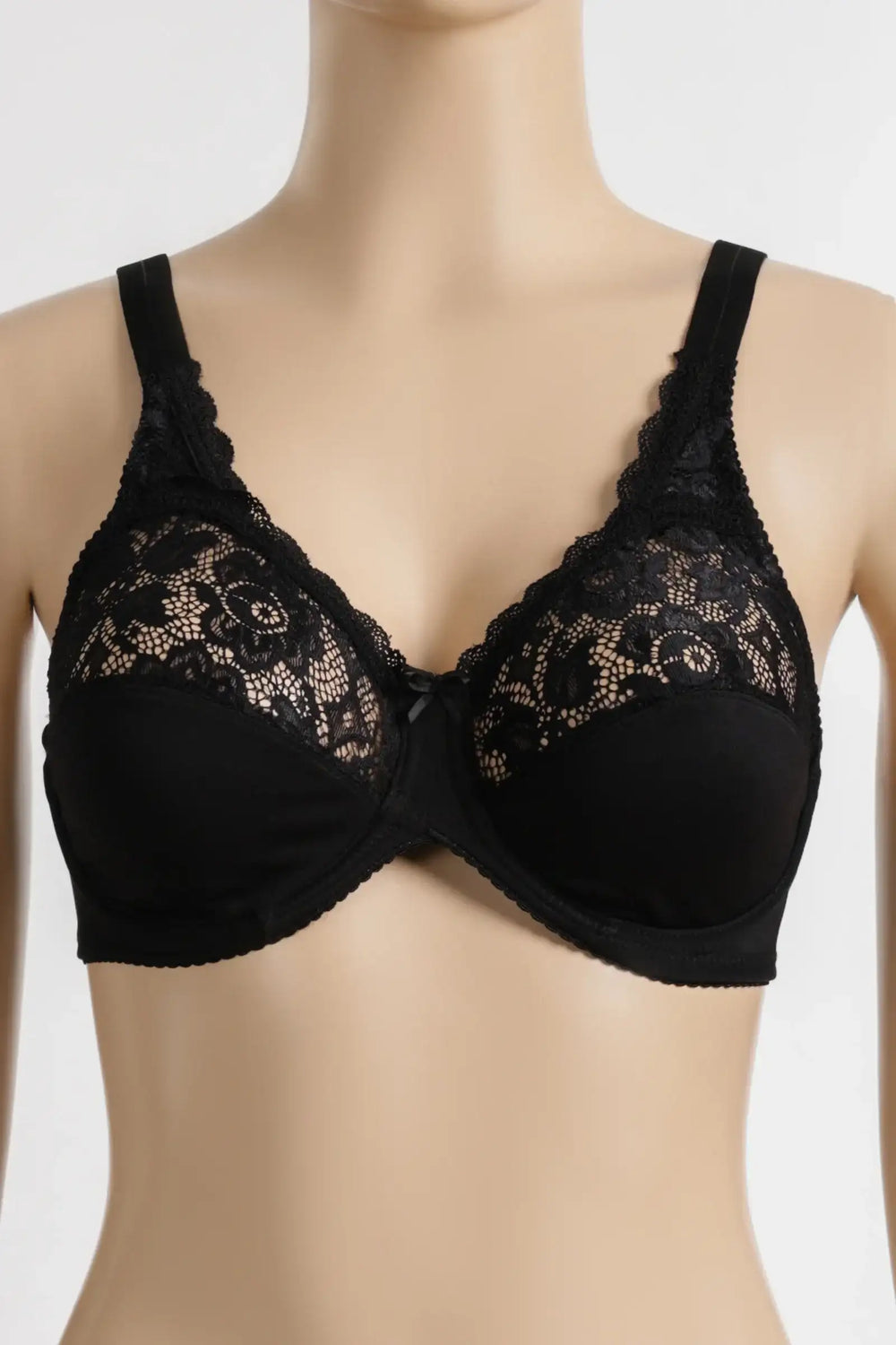 Wired Bra with Lace Detail