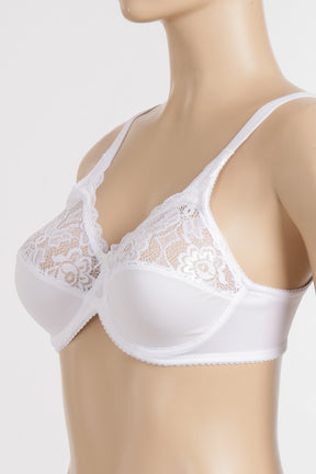 Wired Bra with Lace Detail