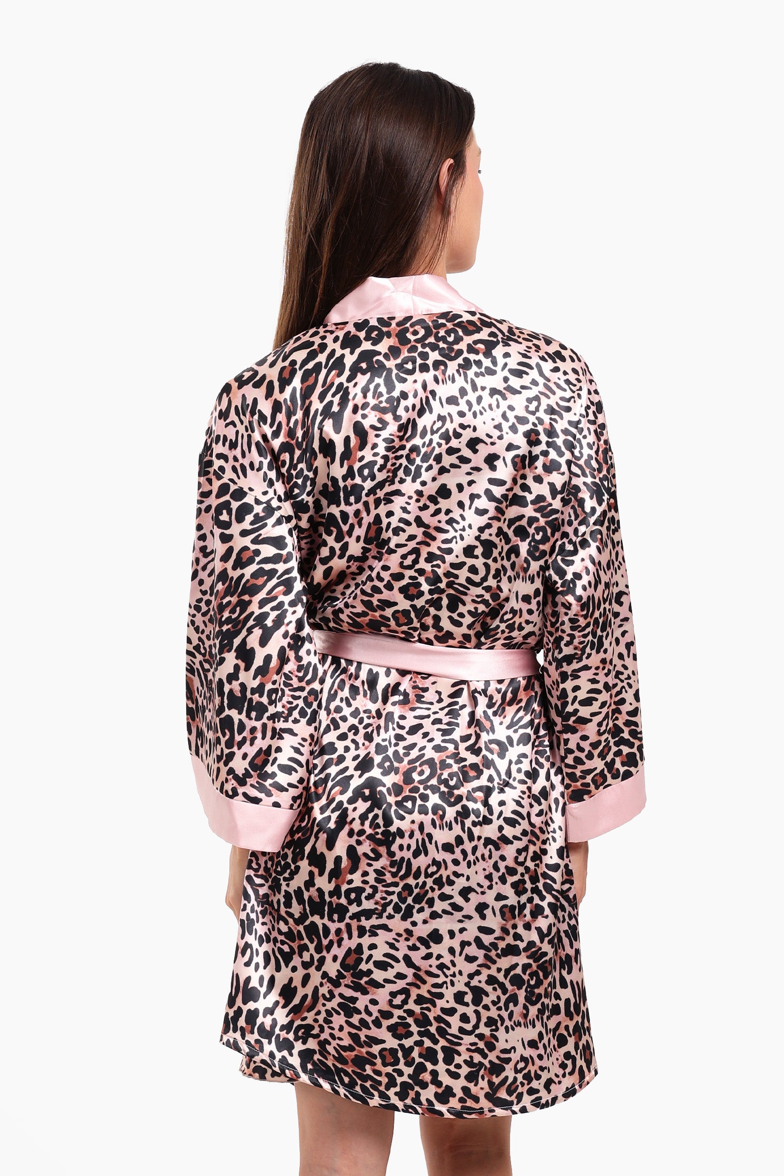 Tiger Print Satin Robe