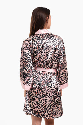 Tiger Print Satin Robe