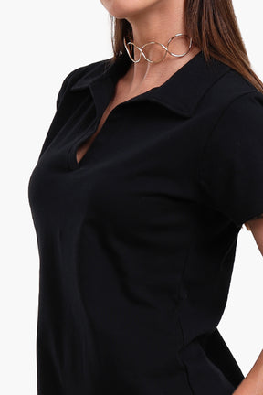 Polo Neck Midi Dress