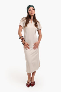 Polo Neck Midi Dress
