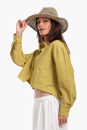 Asymmetrical Cropped Shirt