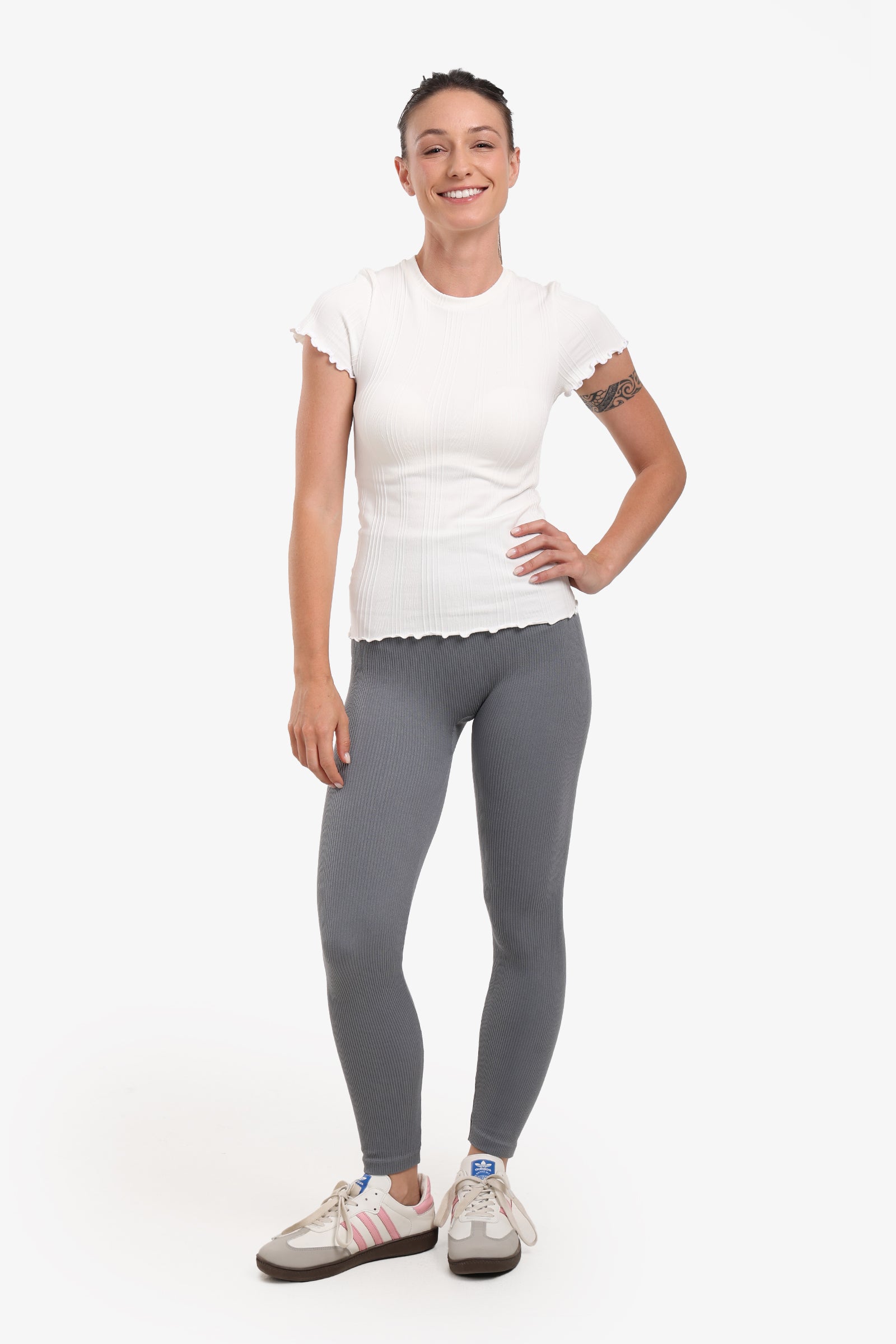 Seamless Ribbed Slim Fit Top