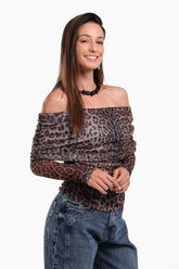 Off Shoulder Chiffon Top