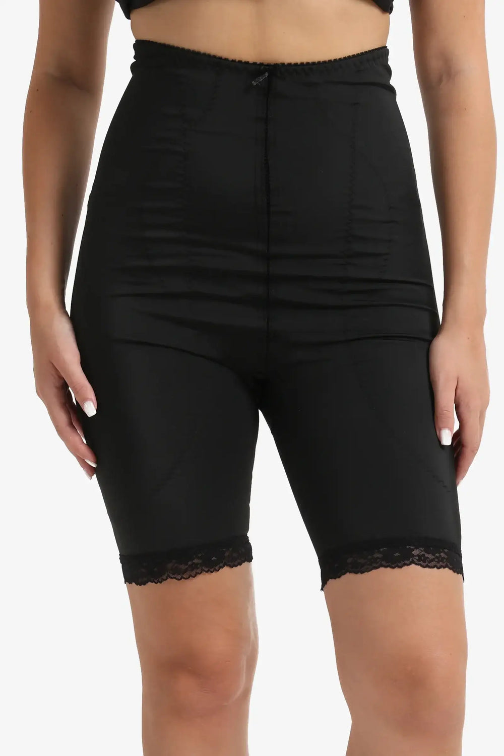 Lace Hem Shorts Corset