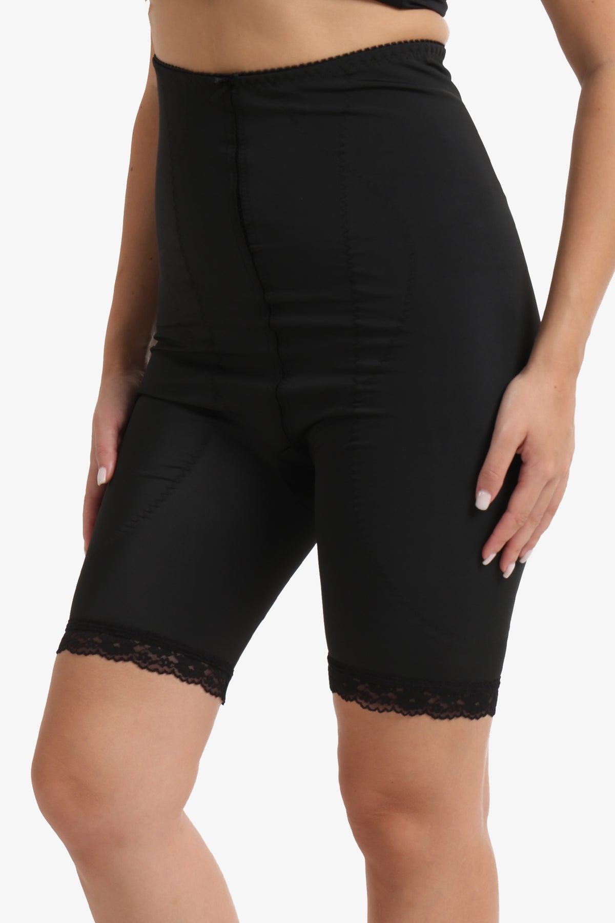 Lace Hem Shorts Corset