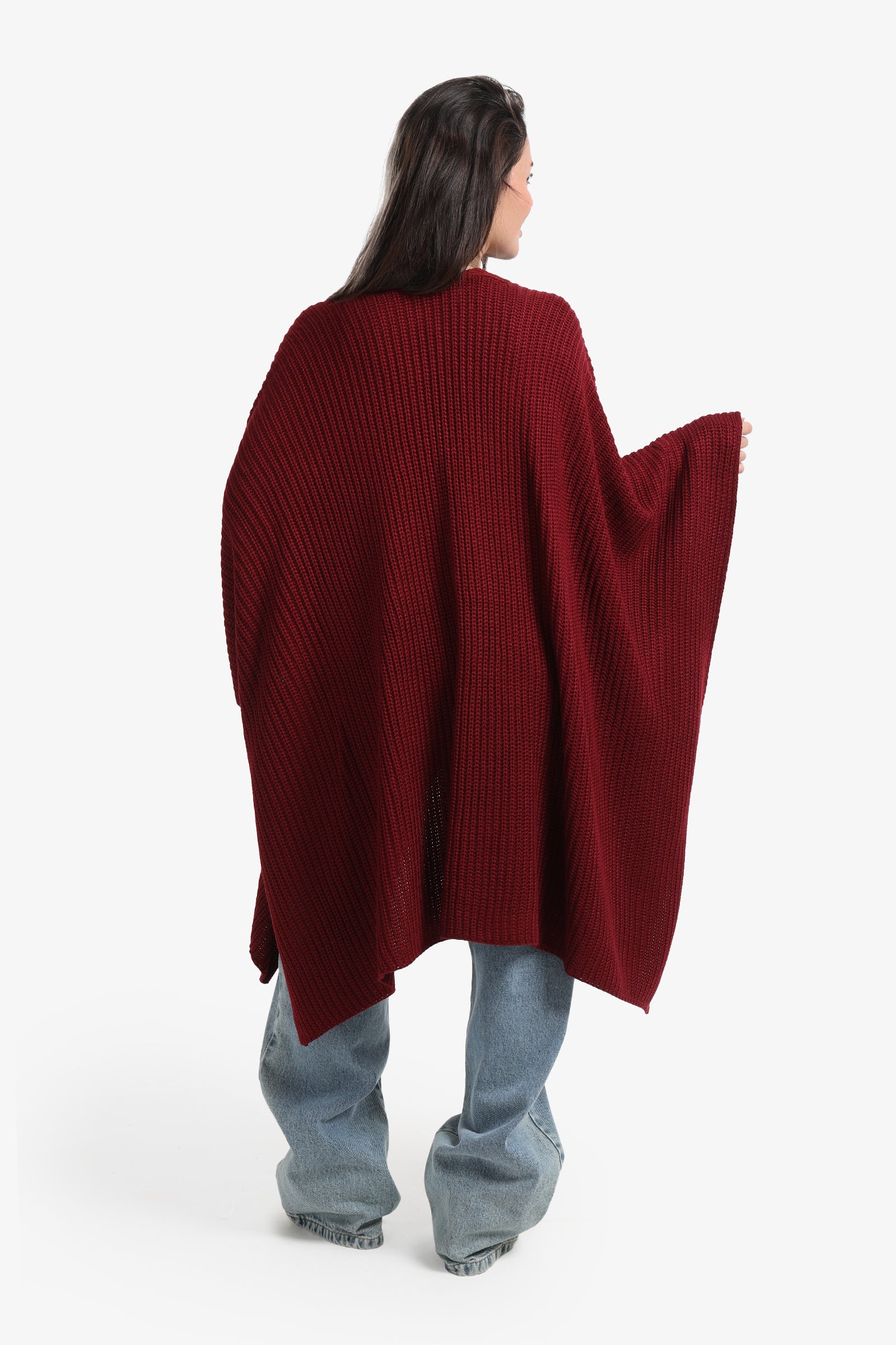 Knitted Loose Fit Poncho