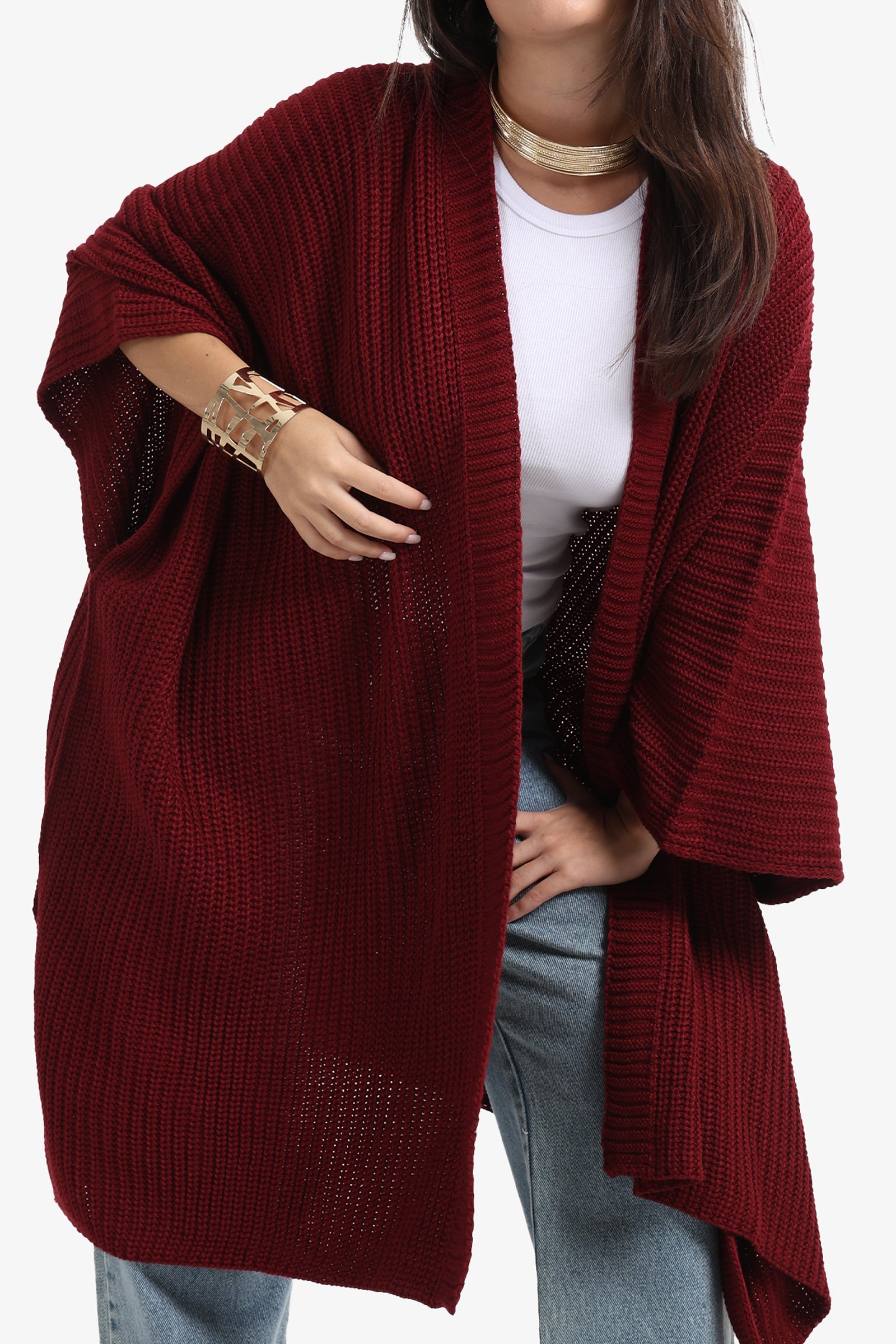 Knitted Loose Fit Poncho