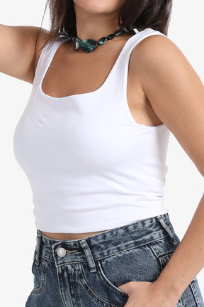 Sleek Solid Patterned Top