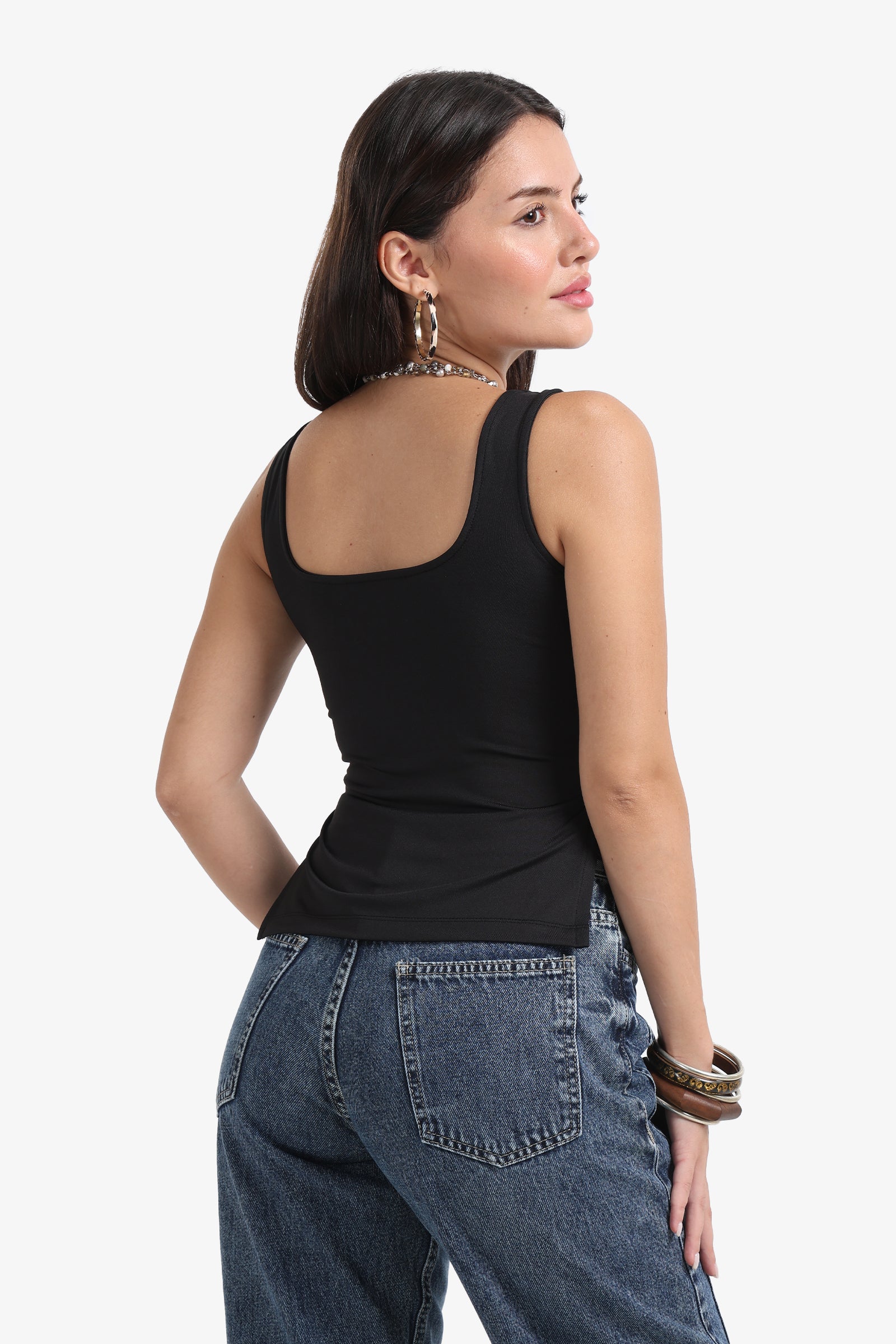 Heart Scoop Collar Top