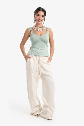 Heart Scoop Collar Top
