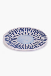 Melamine Blue & White Dinner Plate (23cm)