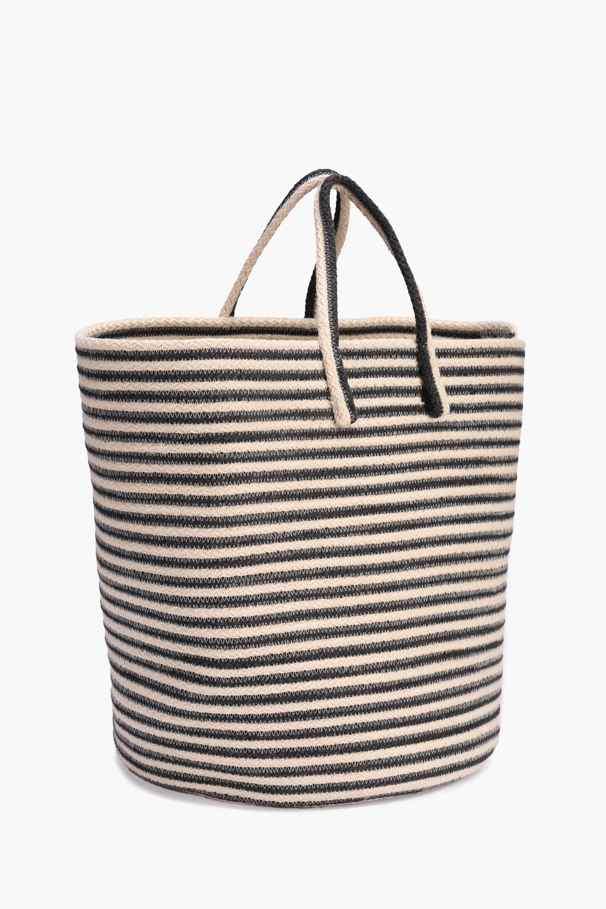 Braided Straw Basket with Handles