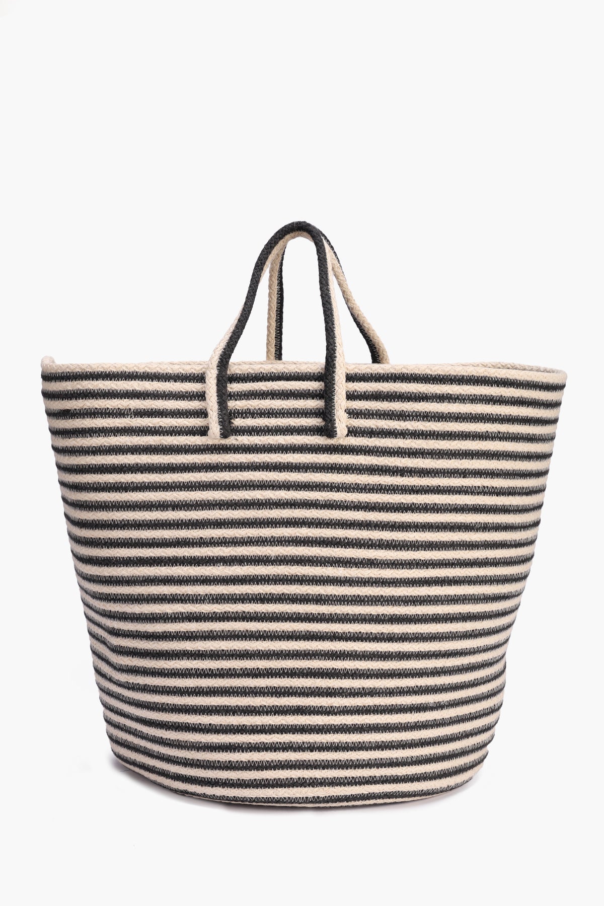 Braided Straw Basket with Handles
