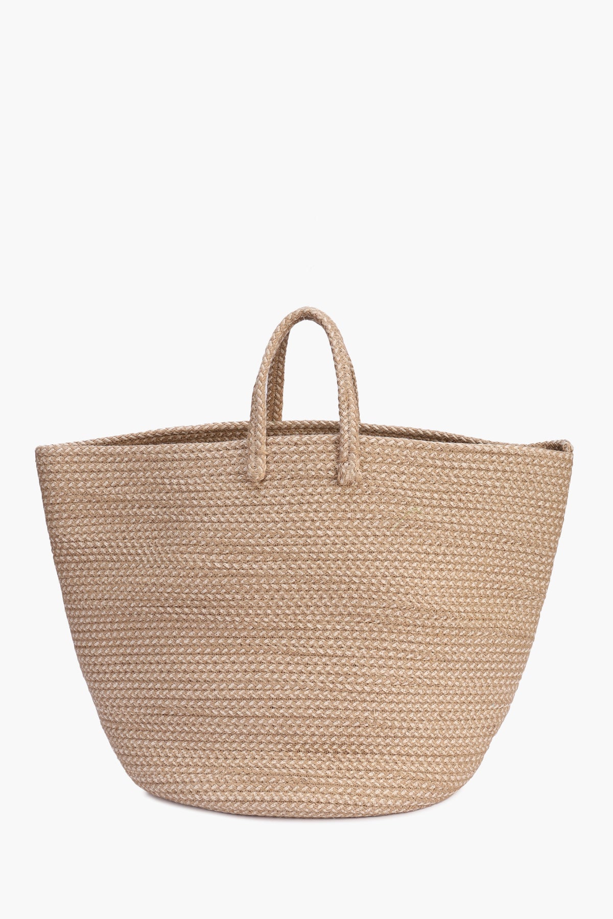 Braided Straw Basket with Handles