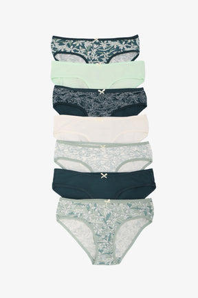 Pack of 7 Colored Bikini Panties