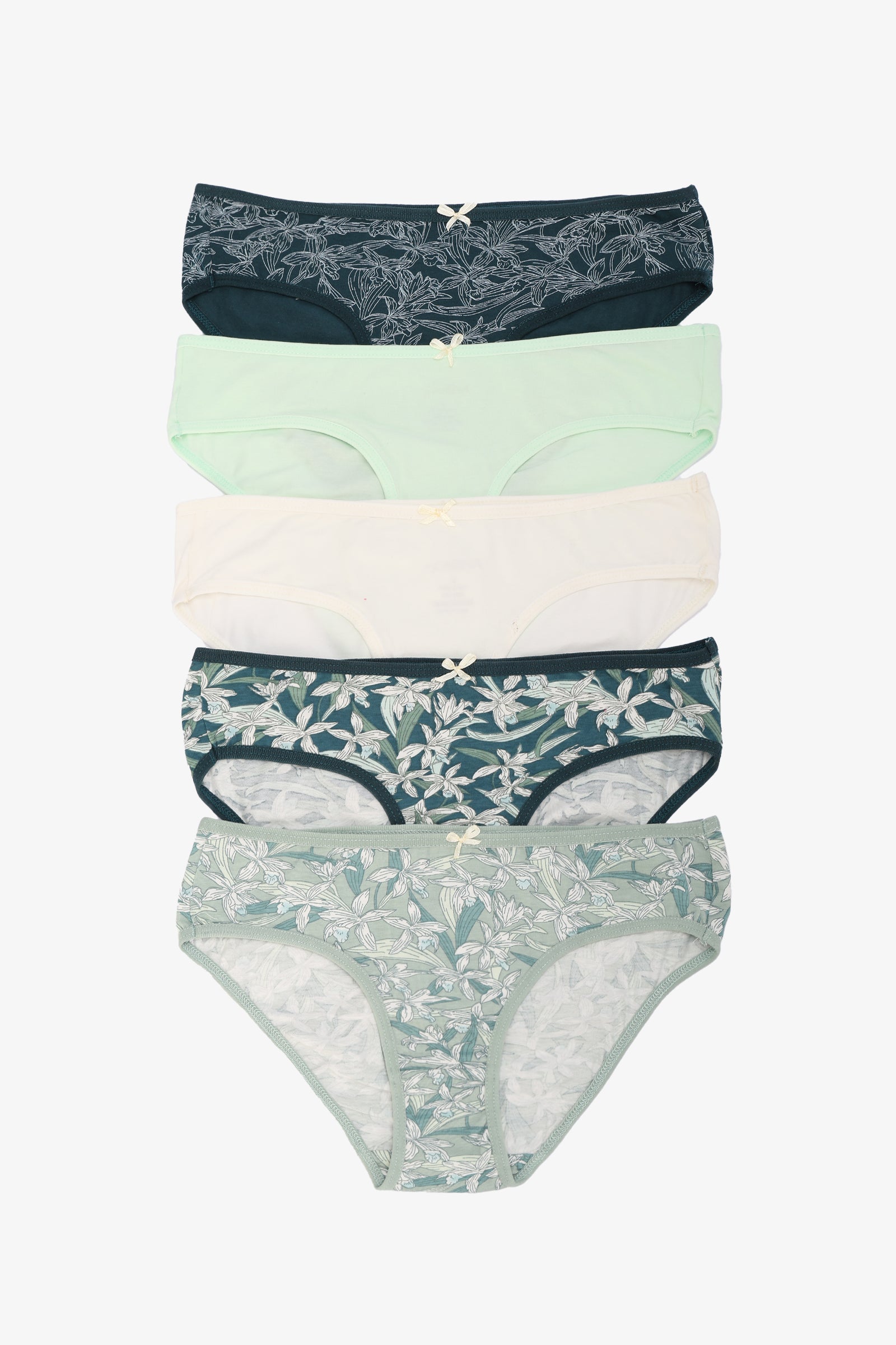 Pack of 5 Colored Bikini Panties