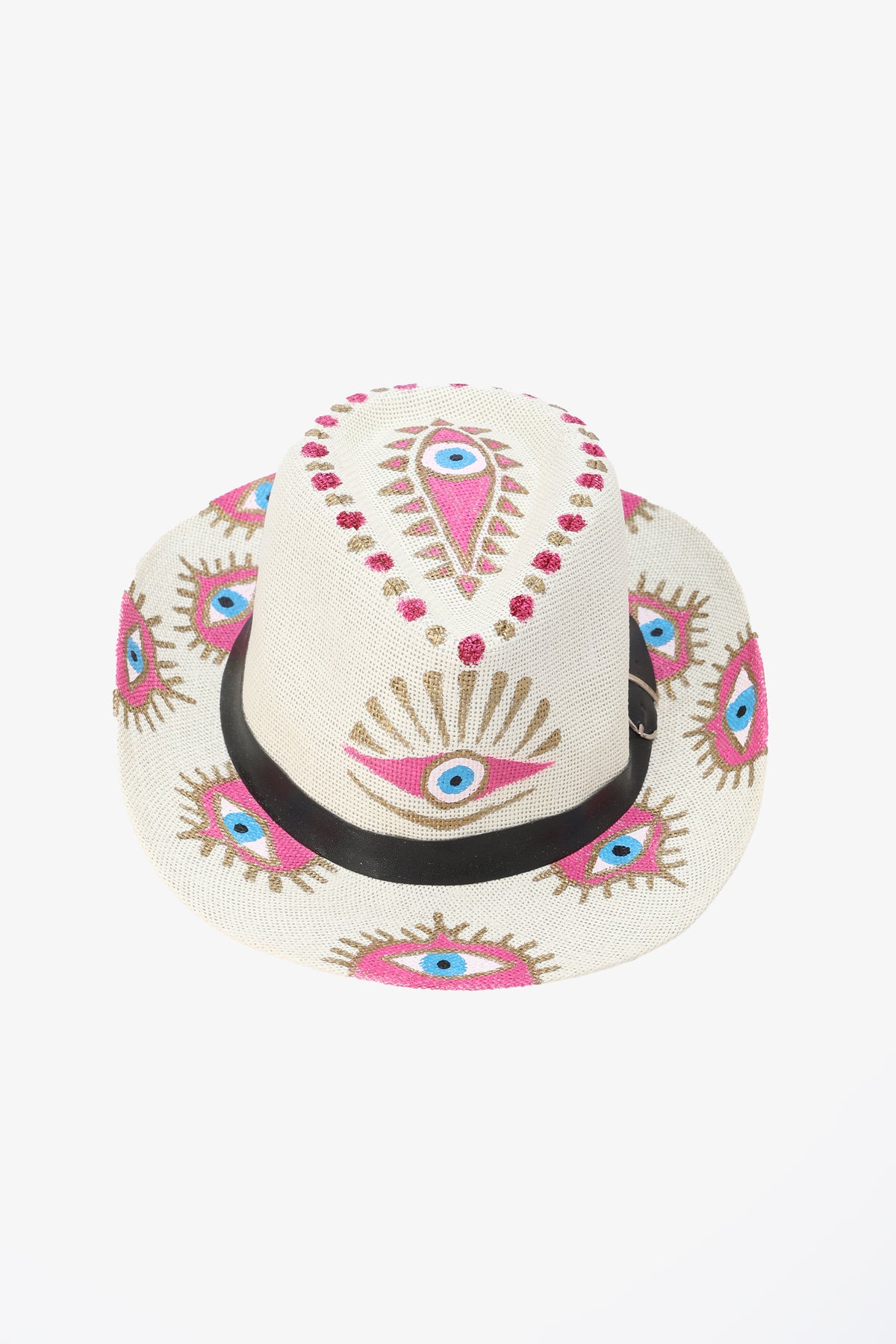 Eye Straw Beach Hat
