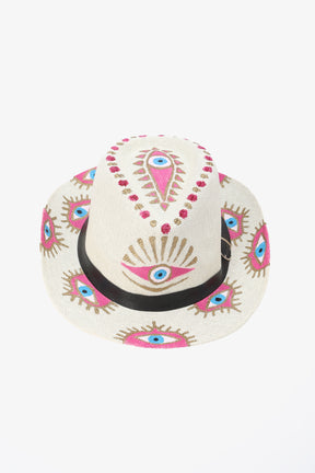 Eye Straw Beach Hat