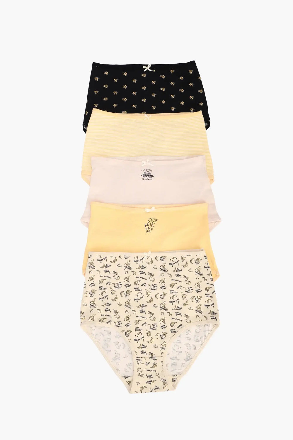 مجموعة من 5 بانتي بريف خصر عالي ملون