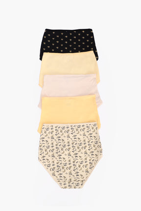Pack of 5 Colored Full Brief Panties