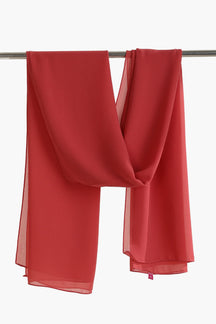 Solid Pattern Chiffon Scarf