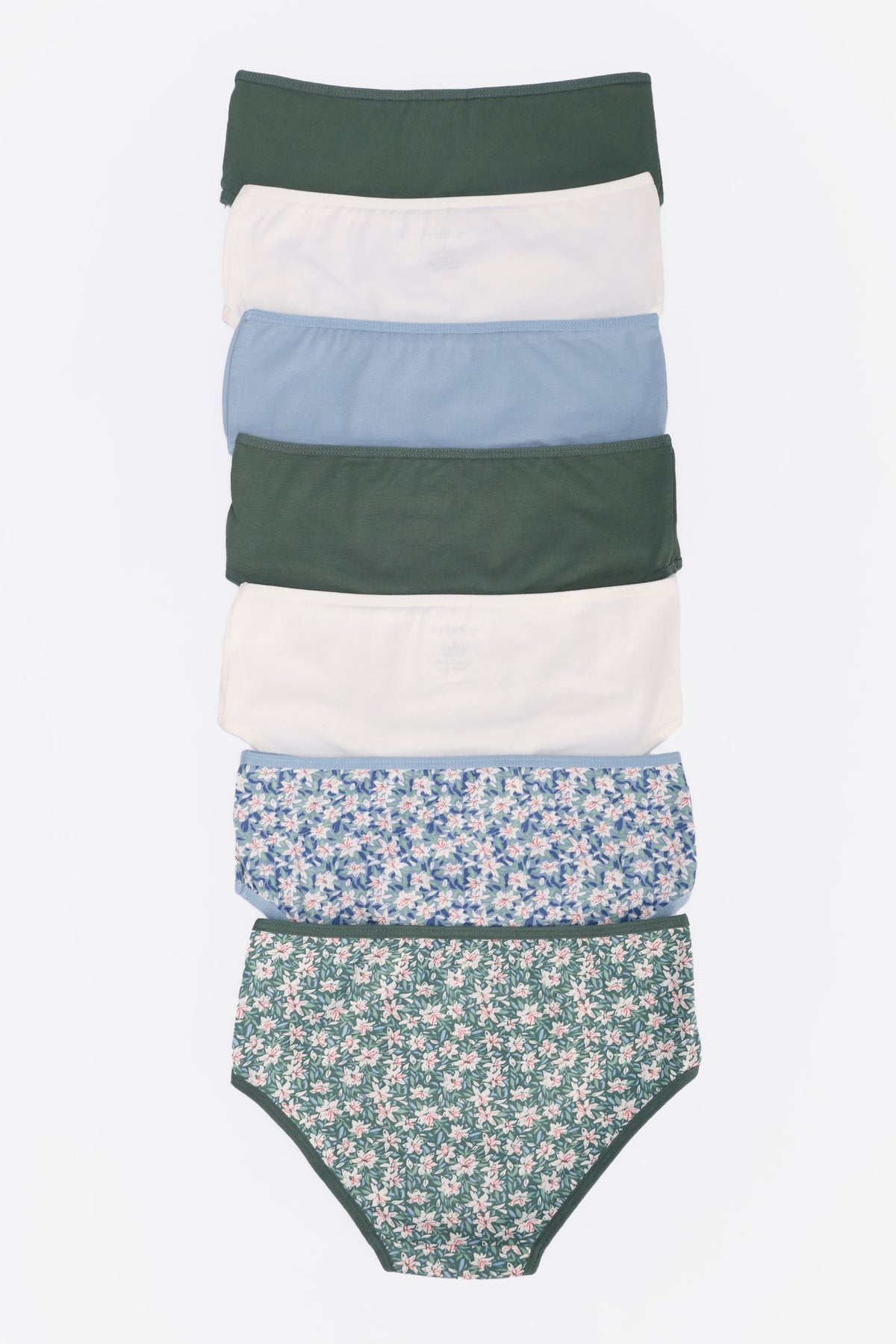 Pack of 7 Colored Brief Panties