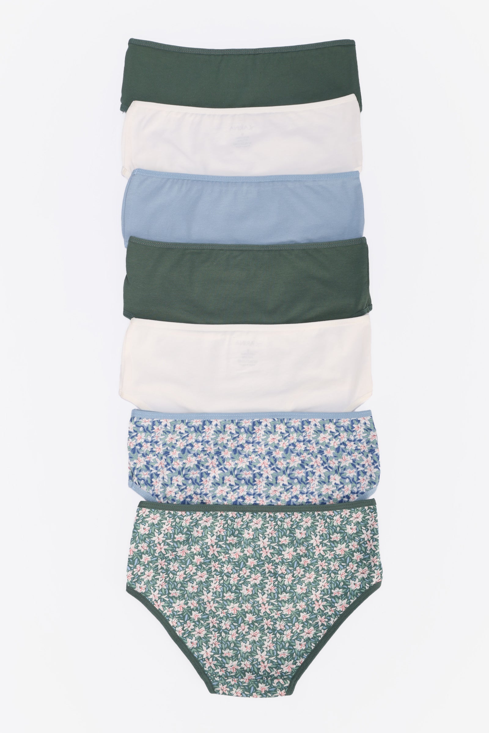 Pack of 7 Colored Brief Panties
