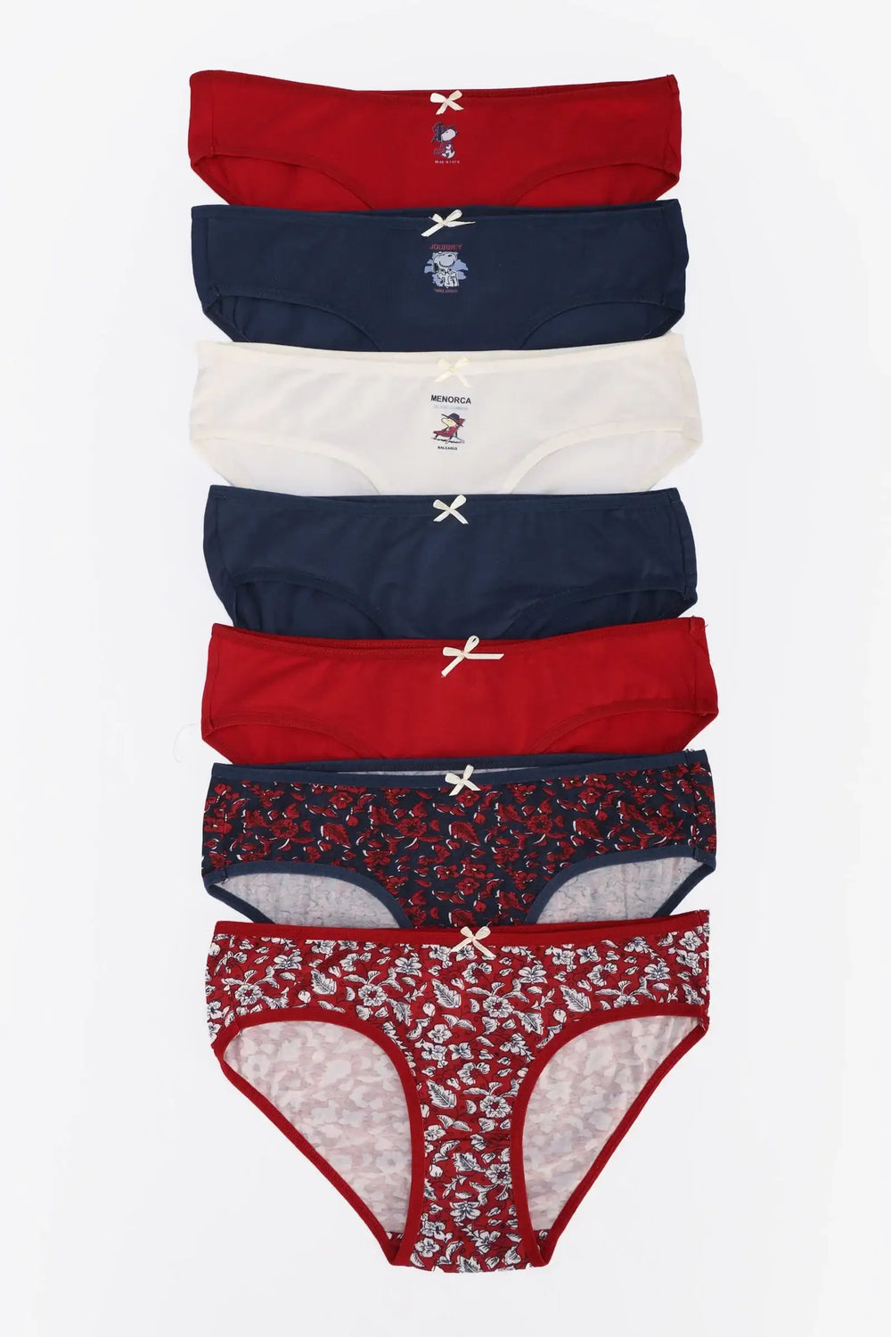 مجموعة من 7 بانتي بيكيني ملون