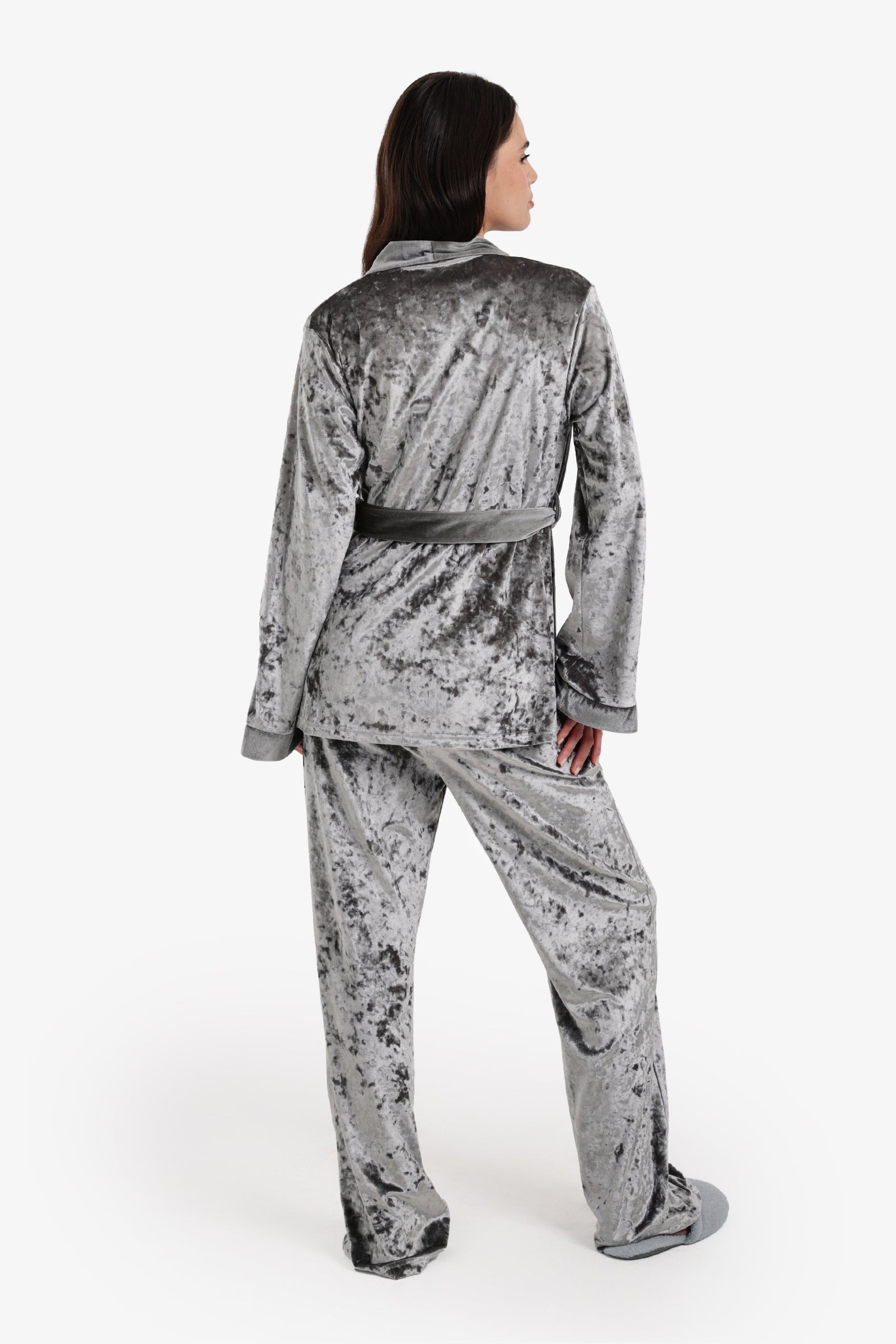 طقم بيجامة قطيفة من 3 قطع