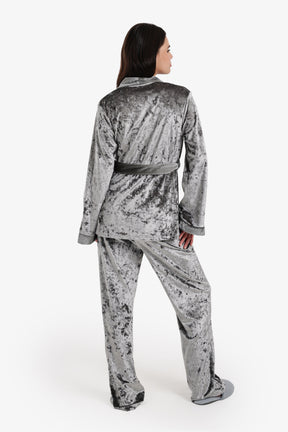 طقم بيجامة قطيفة من 3 قطع