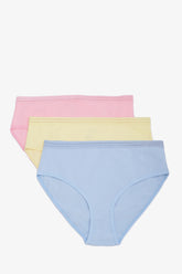 Pack of 3 Colored Full Brief Panties