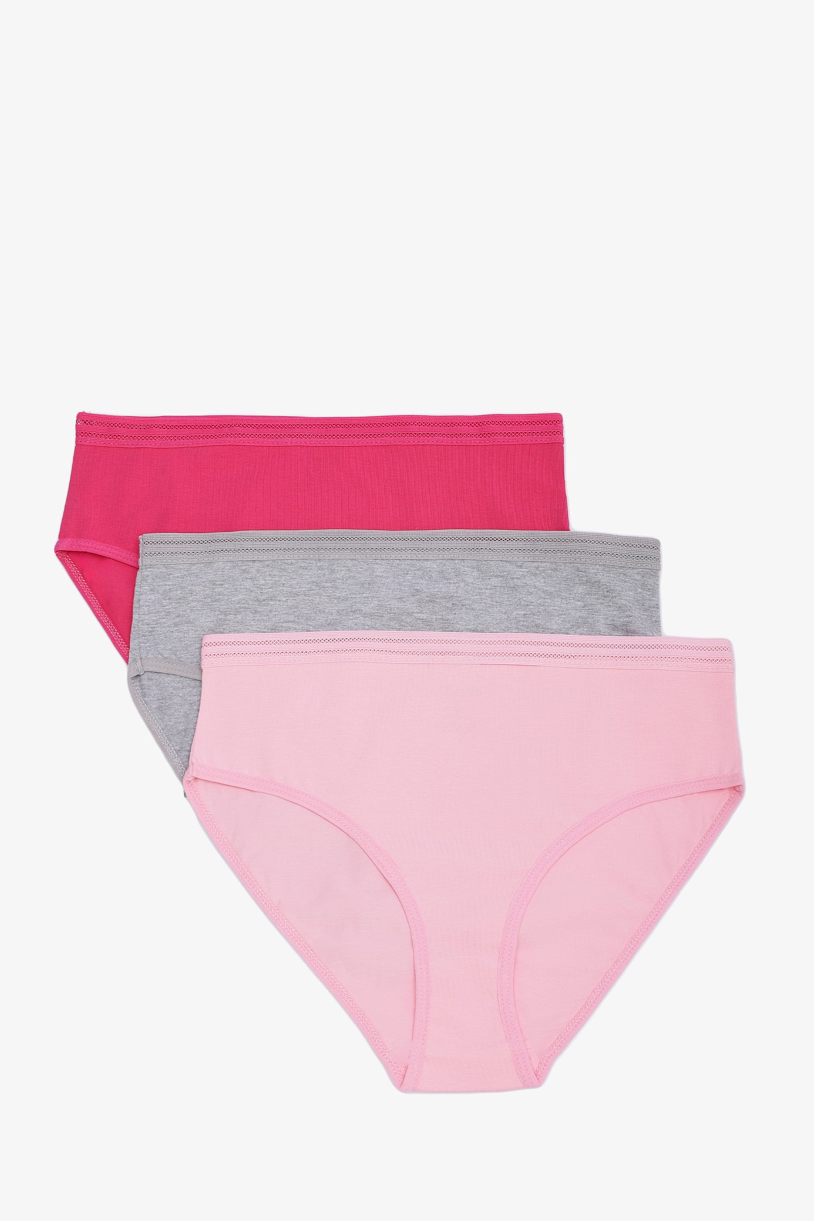 Pack of 3 Colored Full Brief Panties