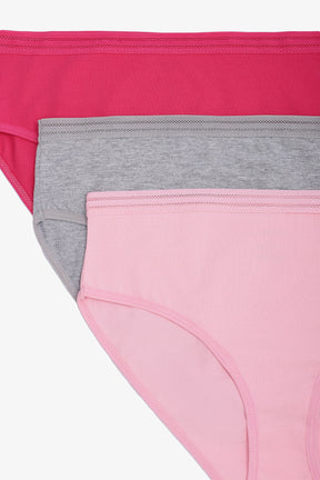 Pack of 3 Colored Full Brief Panties
