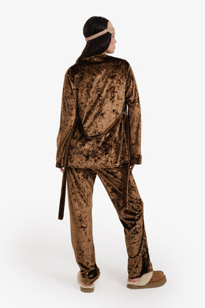 طقم بيجامة قطيفة من 3 قطع