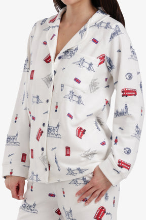 طقم بيجامة بطابع إنجليزي