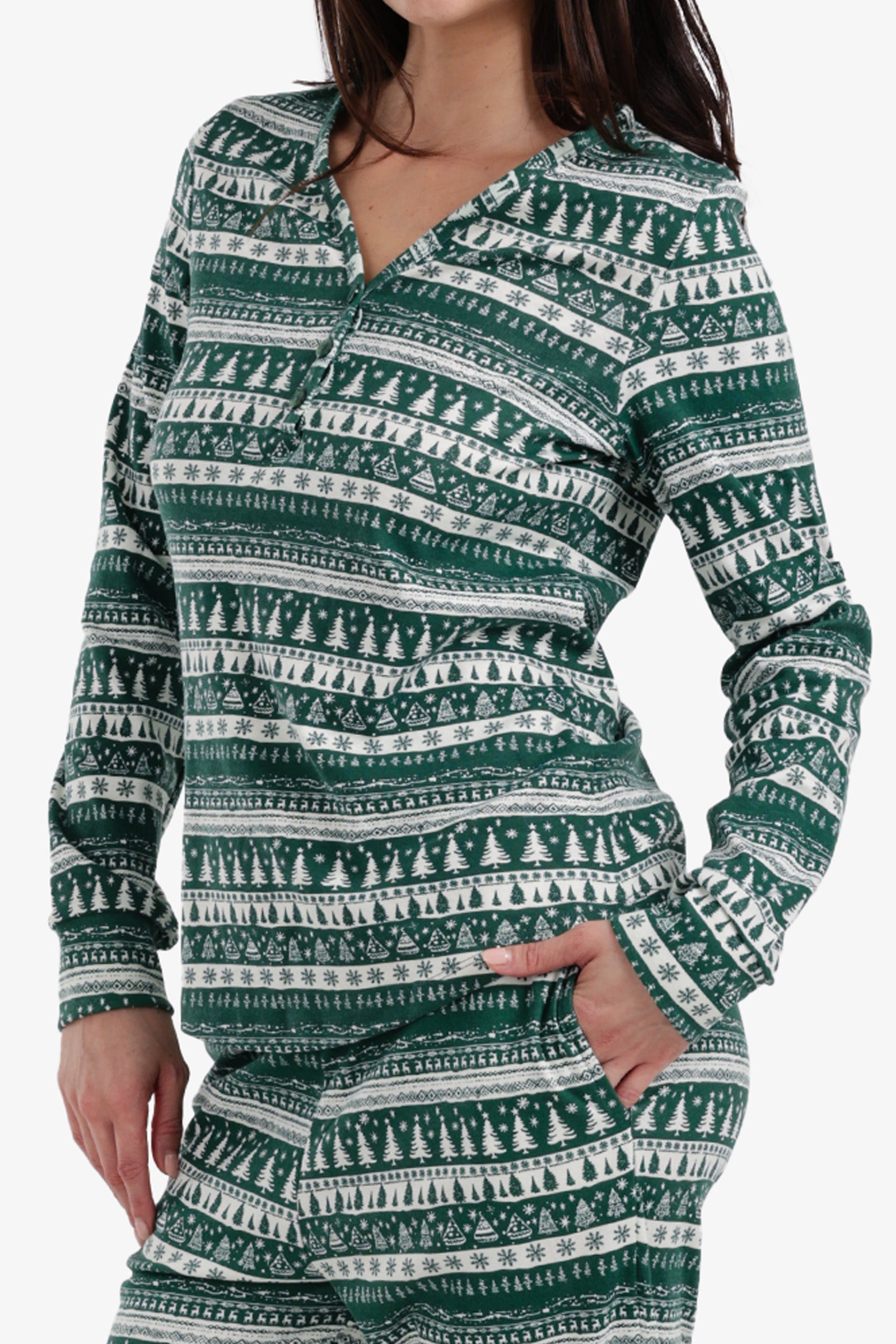 طقم بيجامة برقبة هينلي