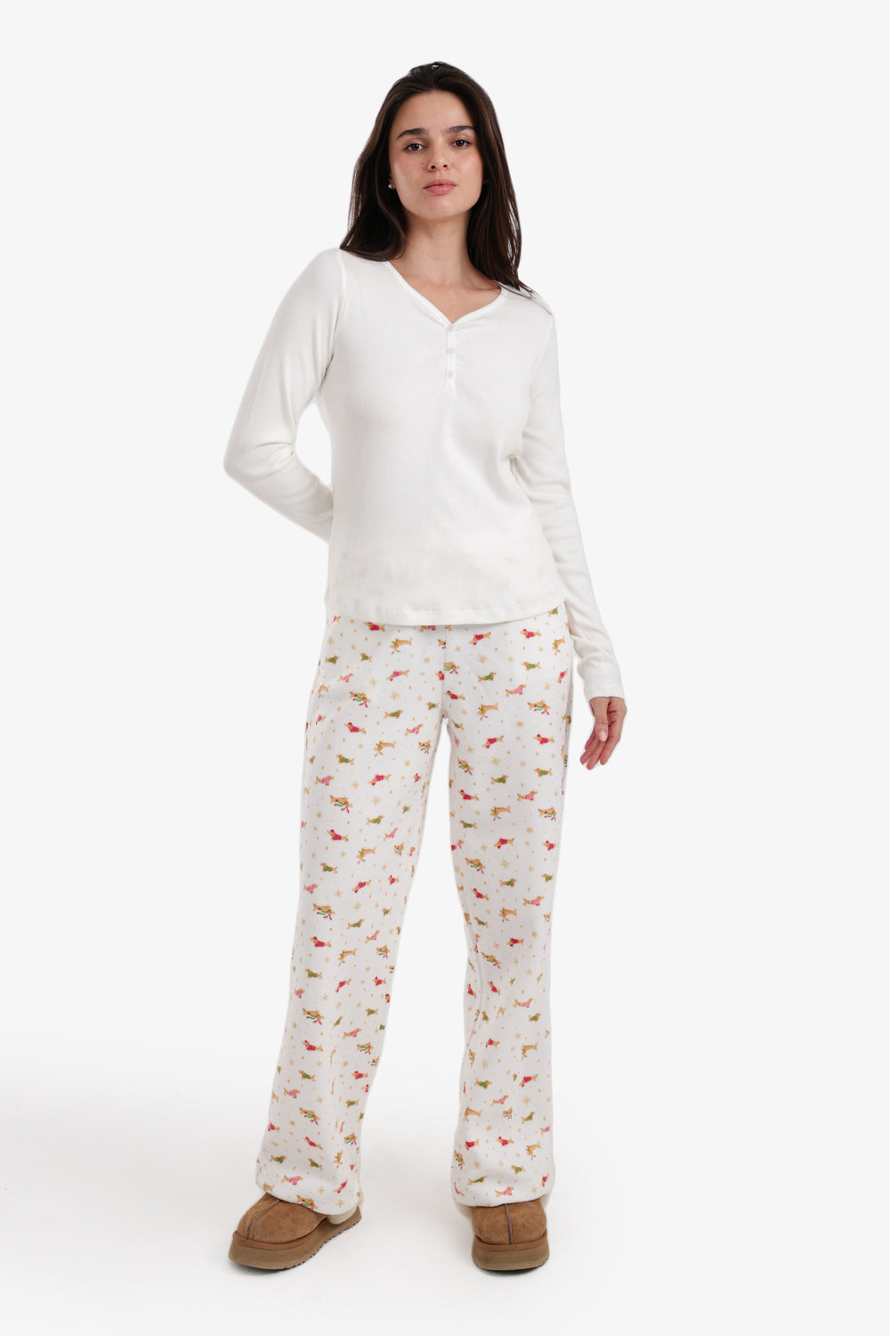 V-Neck Pyjama Set