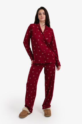 Button-Up Printed Pyjama