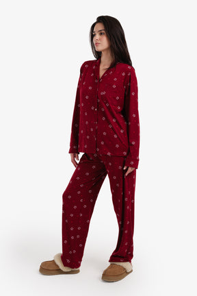 Button-Up Printed Pyjama