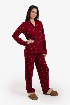 Button-Up Printed Pyjama