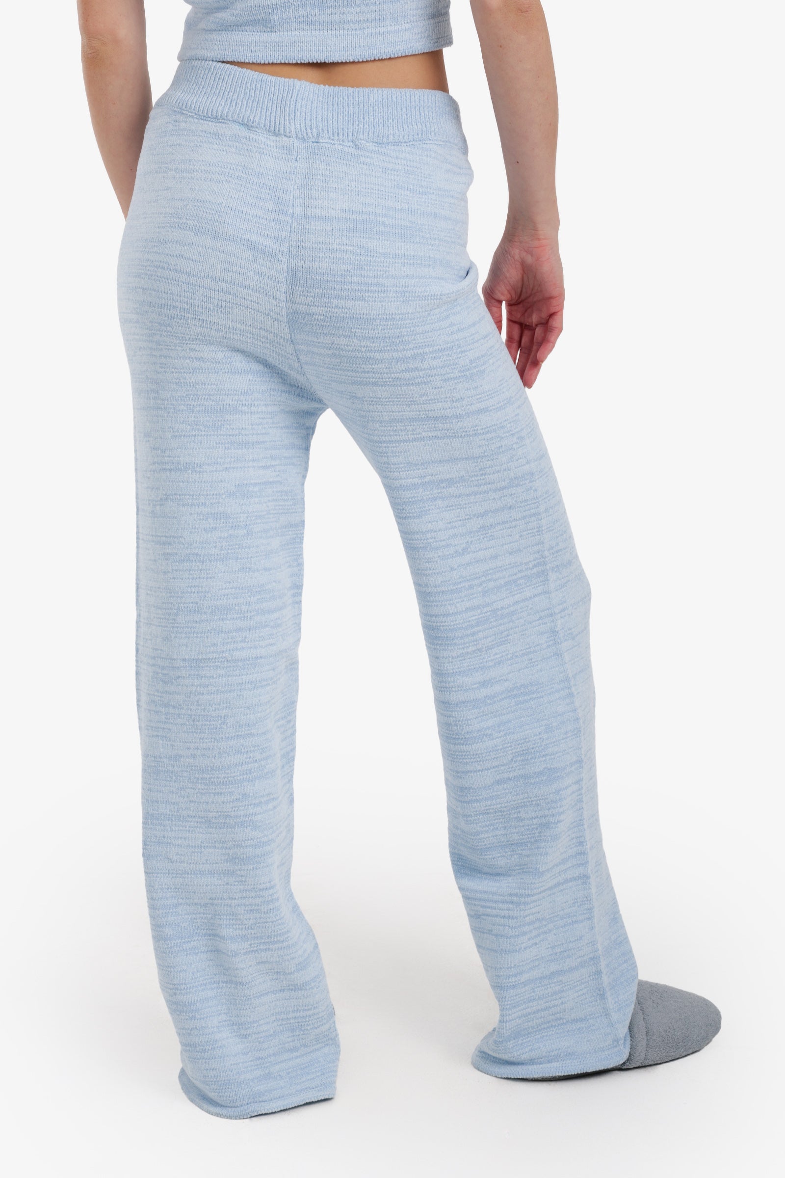 بنطلون بيجامة مريح بنقشة هيذر