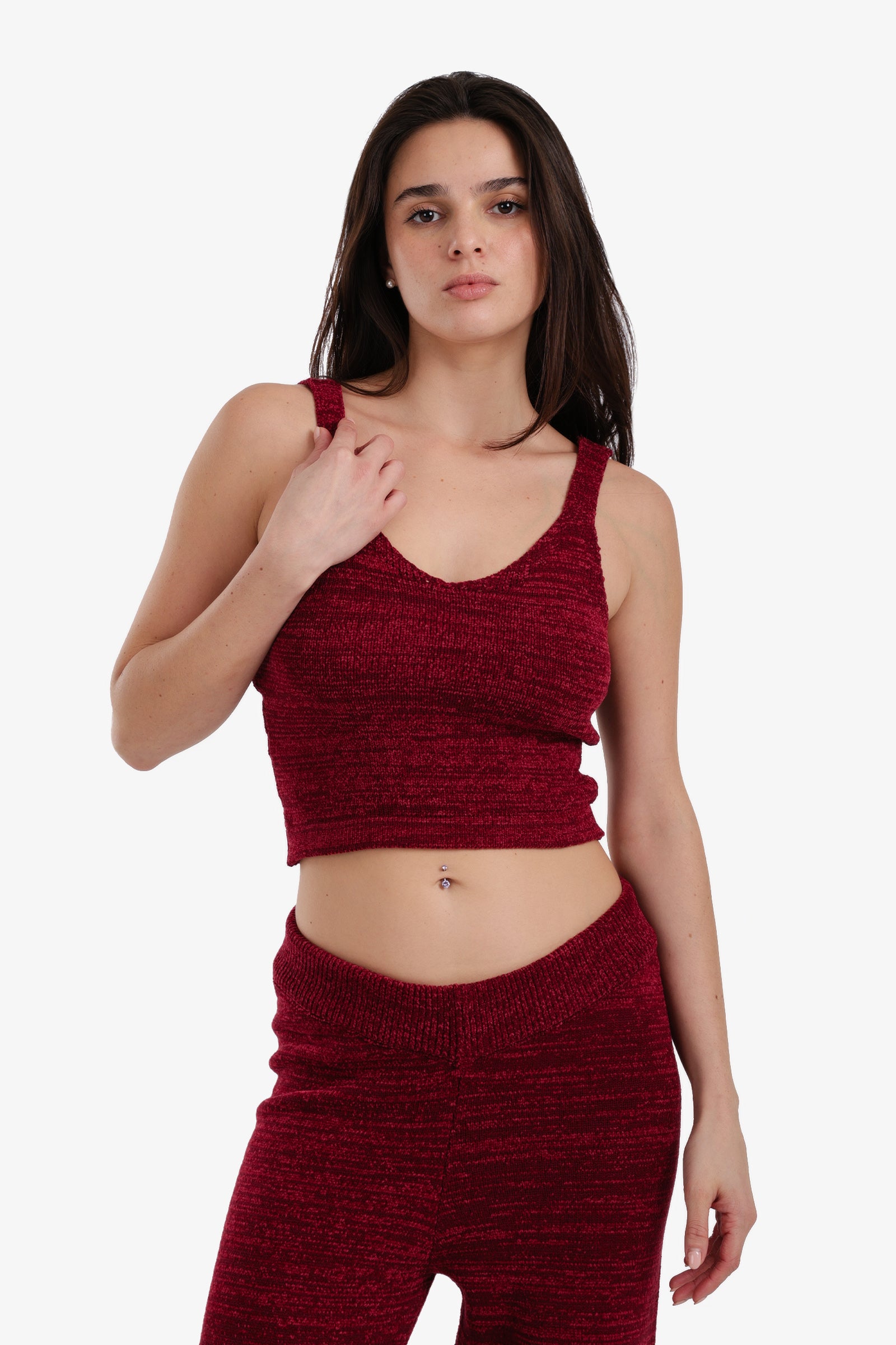 Sleeveless Cropped Pyjama Top