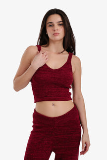 Sleeveless Cropped Pyjama Top