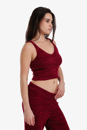 Sleeveless Cropped Pyjama Top