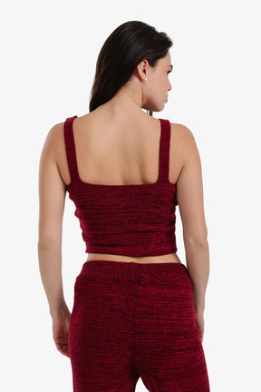 Sleeveless Cropped Pyjama Top