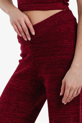 بنطلون بيجامة مريح بنقشة هيذر