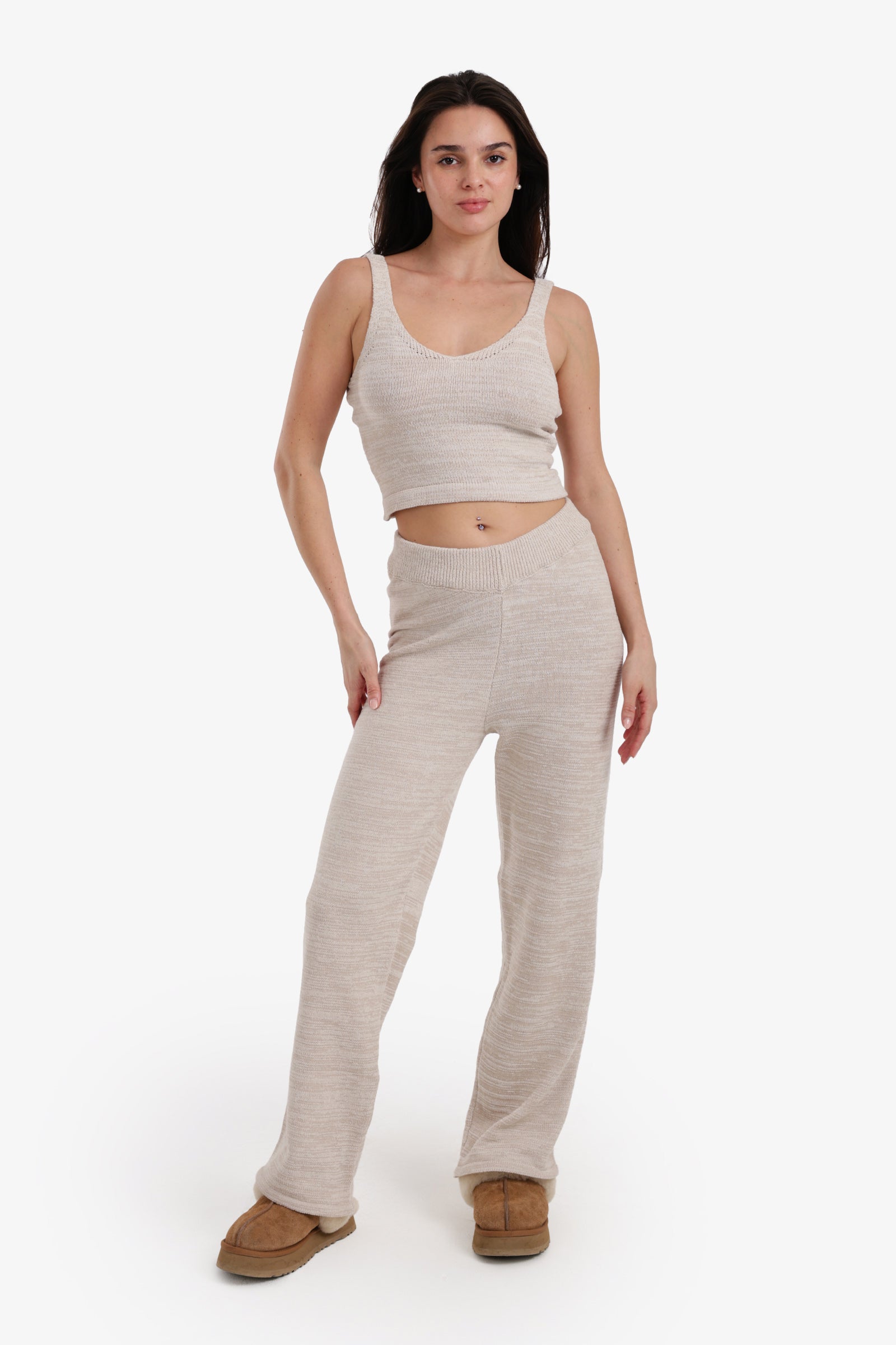 Sleeveless Cropped Pyjama Top